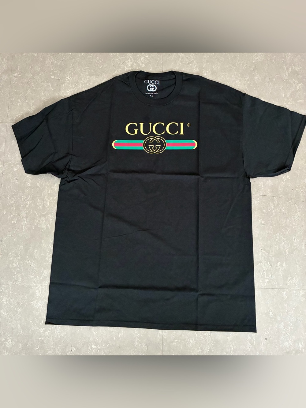 New Men’s Luxury G Short sleeve  Black Graphic T-shirt Size M